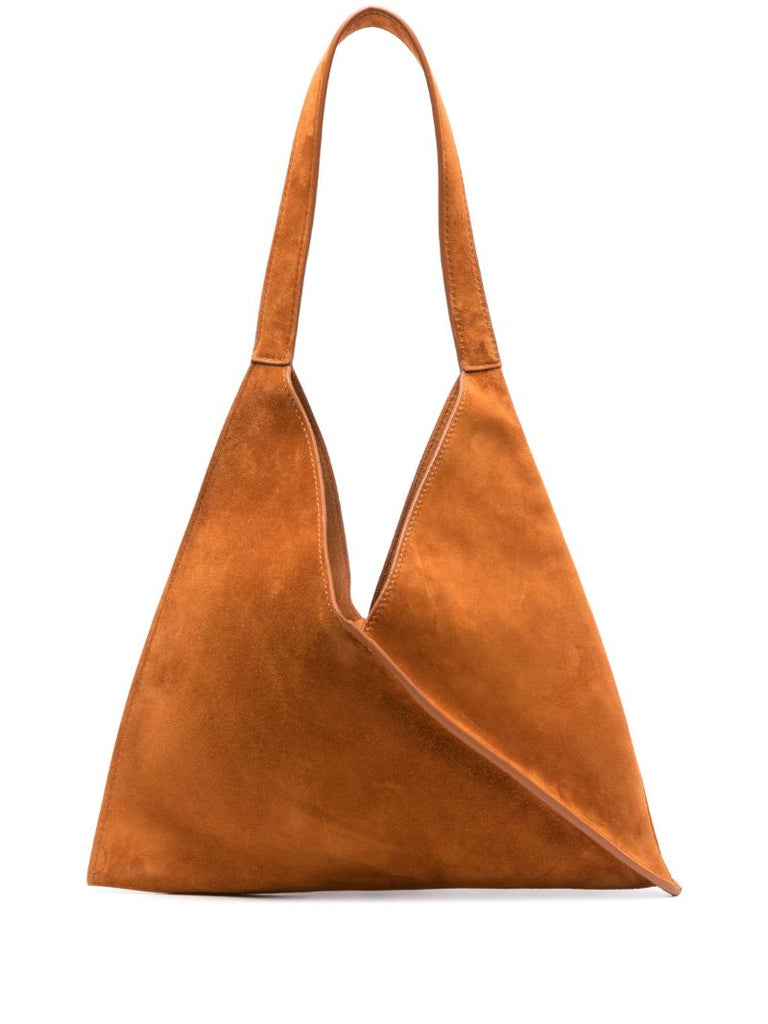 Brown Small Sara Suede Tote Bag