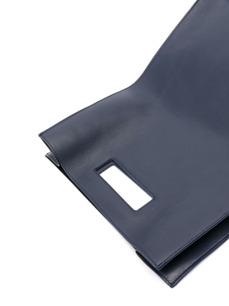 Blue Hudson Leather Clutch Bag