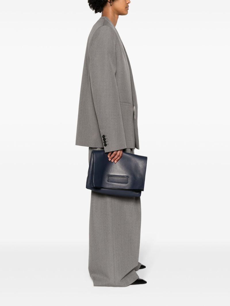 Blue Hudson Leather Clutch Bag