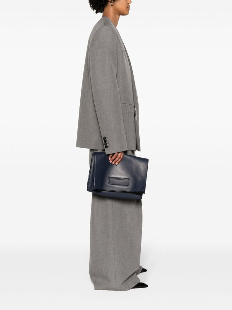 Blue Hudson Leather Clutch Bag
