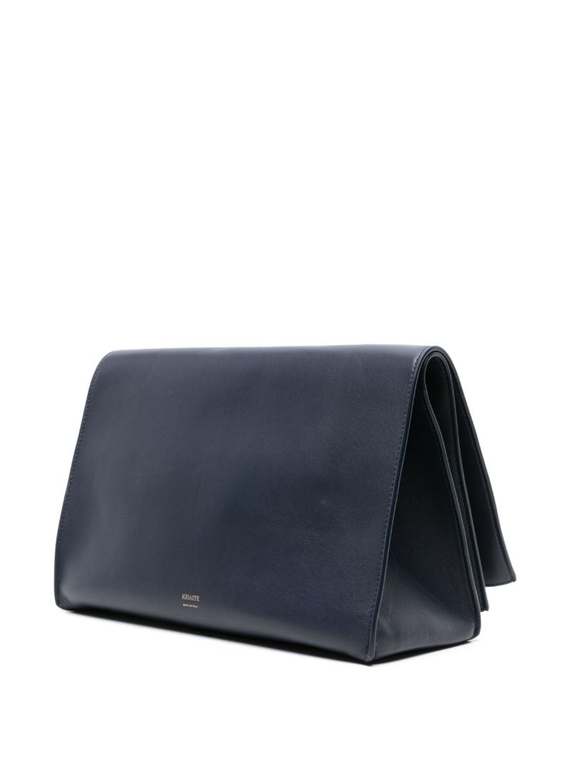 Blue Hudson Leather Clutch Bag