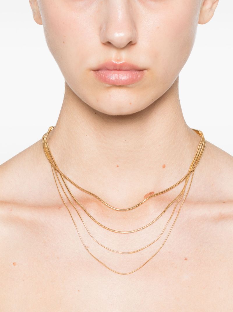 18kt Yellow Gold Multi-chain Necklace