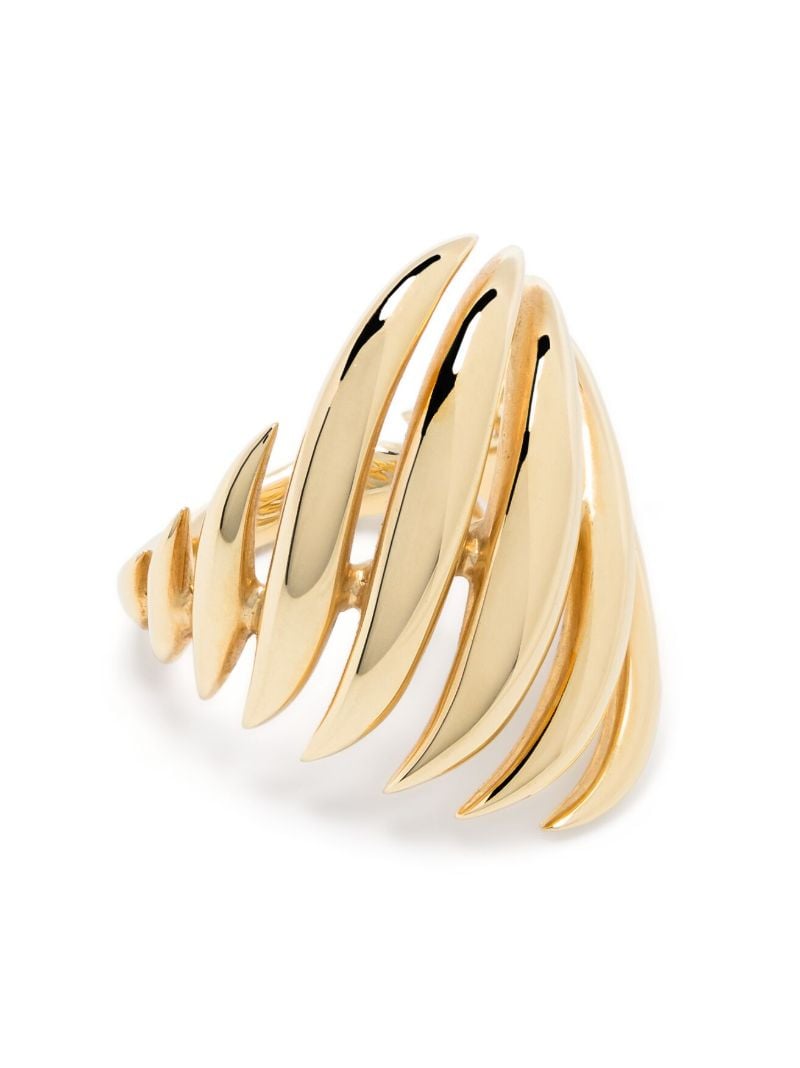 18k Yellow Gold Flame Medium Ring