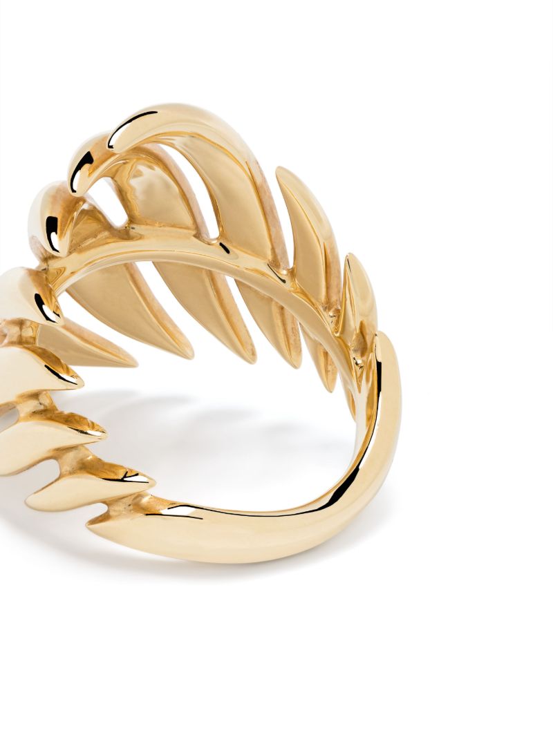 18k Yellow Gold Flame Medium Ring
