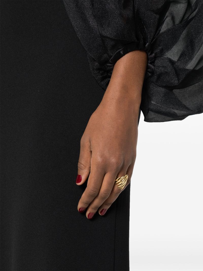 18k Yellow Gold Flame Medium Ring