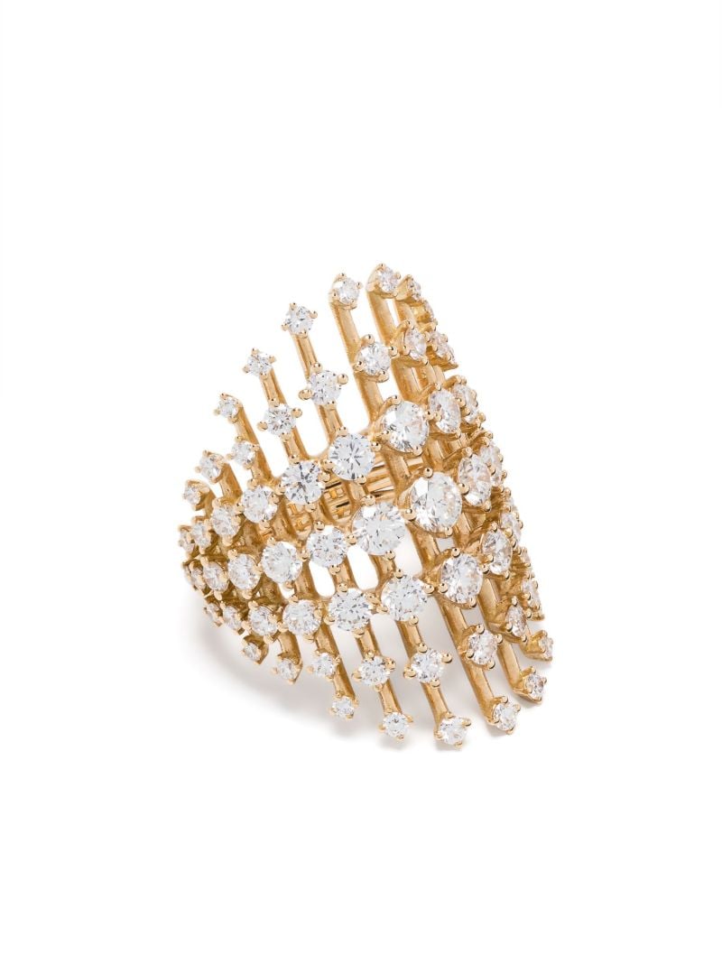 18k Yellow Gold Disco Medium Diamond Ring