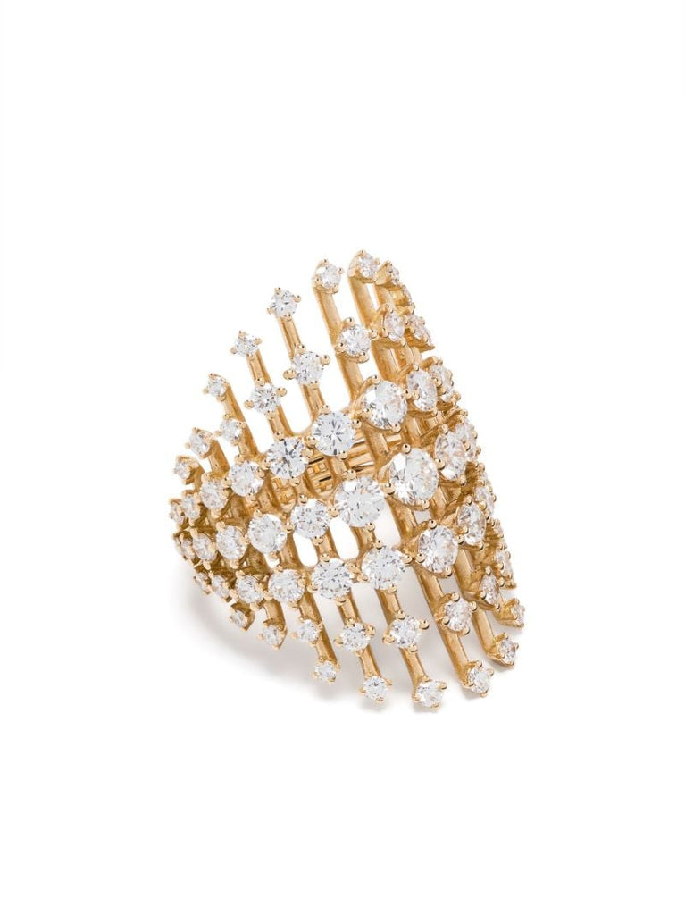 18k Yellow Gold Disco Medium Diamond Ring