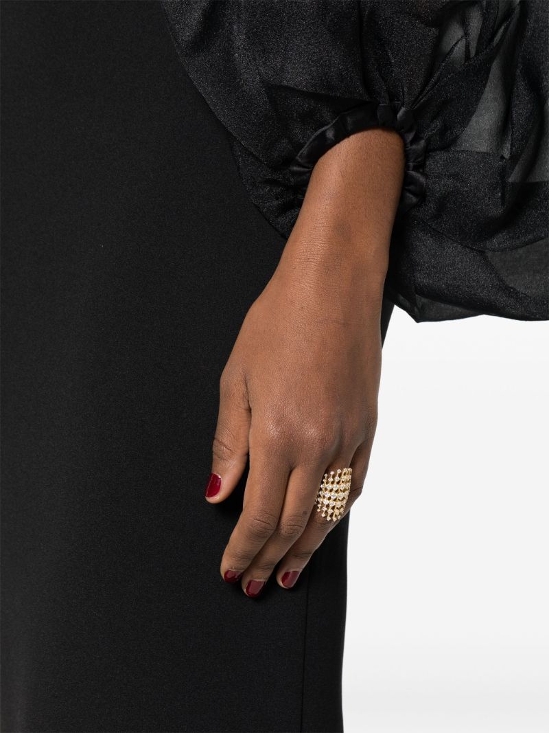 18k Yellow Gold Disco Medium Diamond Ring