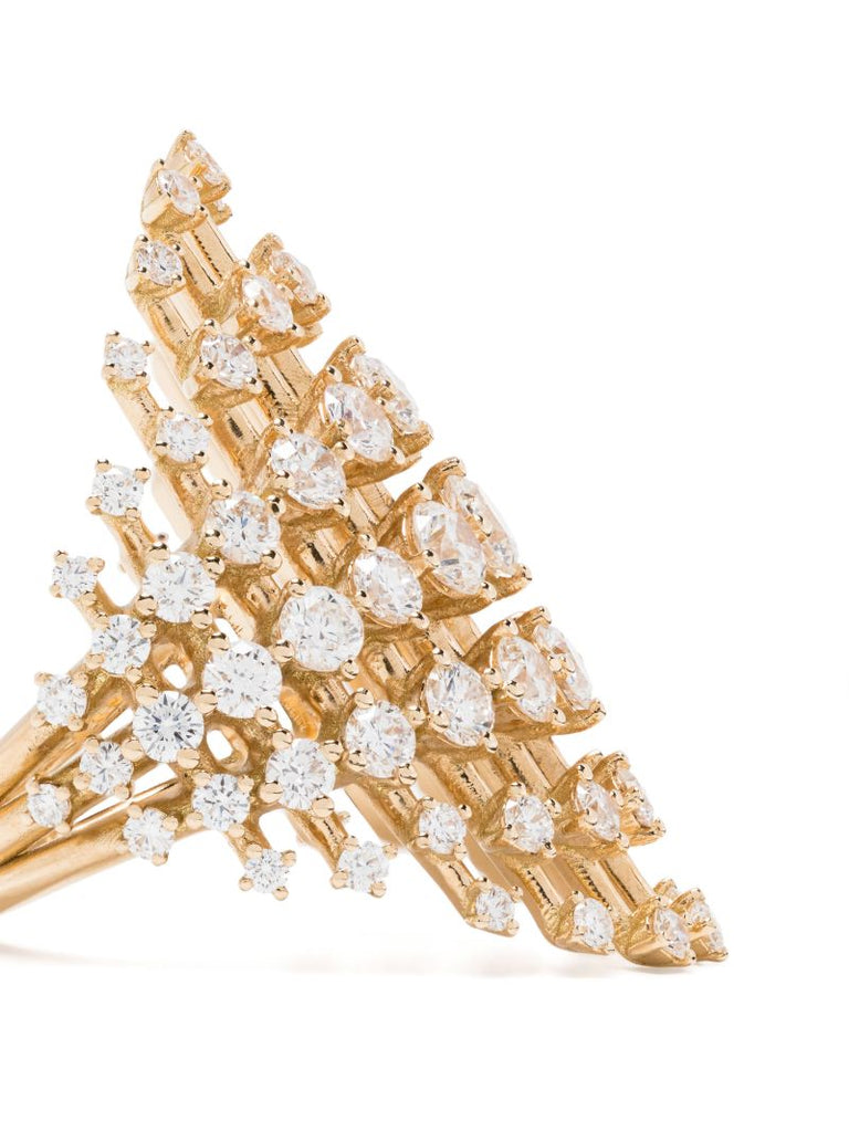 18k Yellow Gold Disco Medium Diamond Ring
