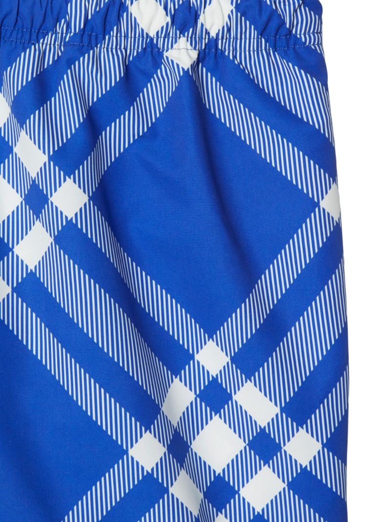 Blue Plaid Check Swim Shorts