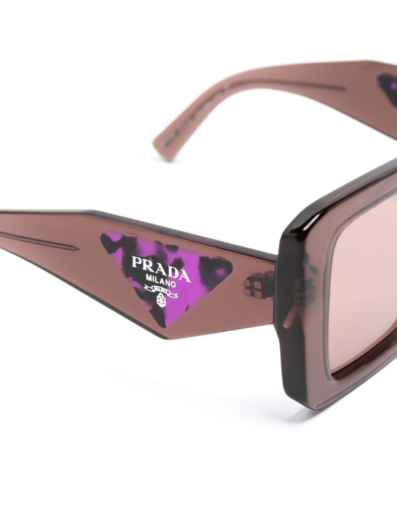 Brown Square Frame Sunglasses
