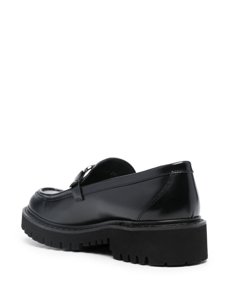 Black Vlogo Signature Leather Loafers