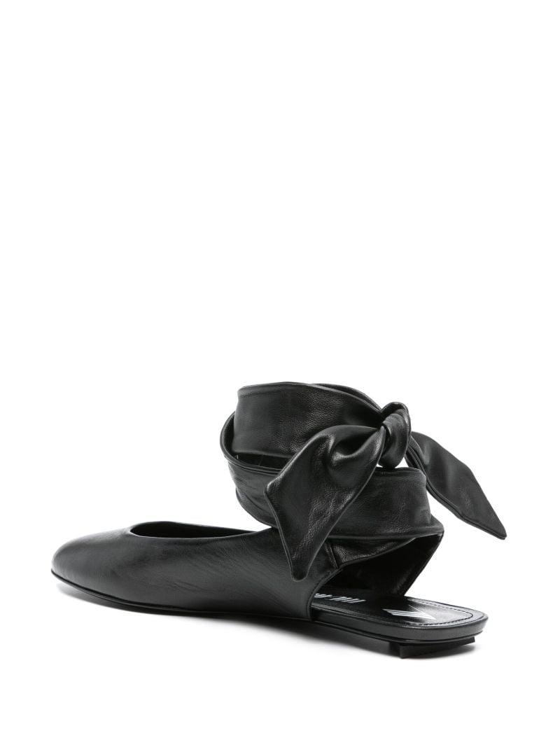 Black Cloe Leather Ballet Pumps
