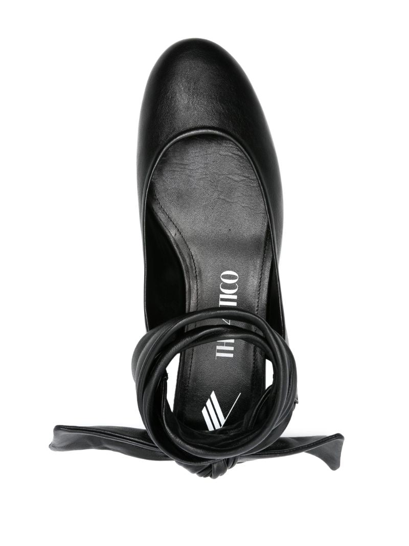 Black Cloe Leather Ballet Pumps