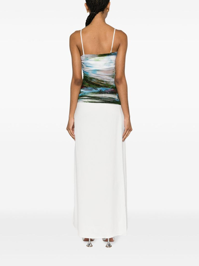 Green Lucid Garden-print Gown