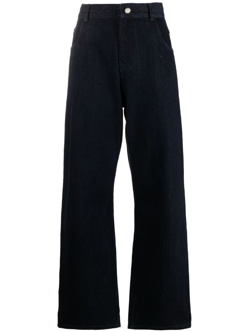 Blue Reconstruct Wide-leg Jeans