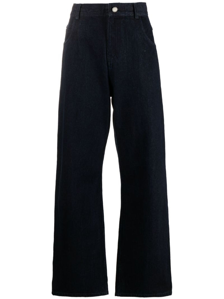 Blue Reconstruct Wide-leg Jeans