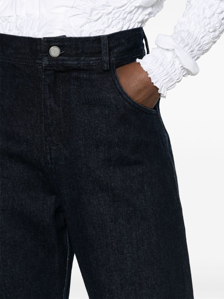 Blue Reconstruct Wide-leg Jeans