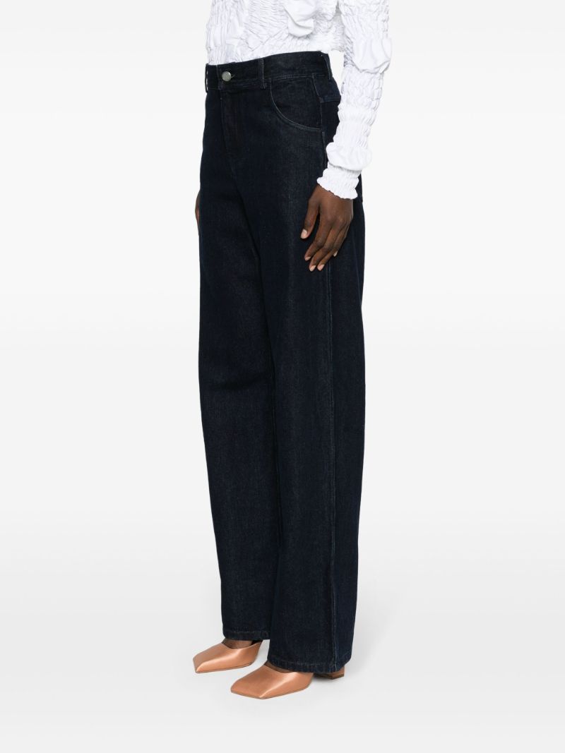 Blue Reconstruct Wide-leg Jeans