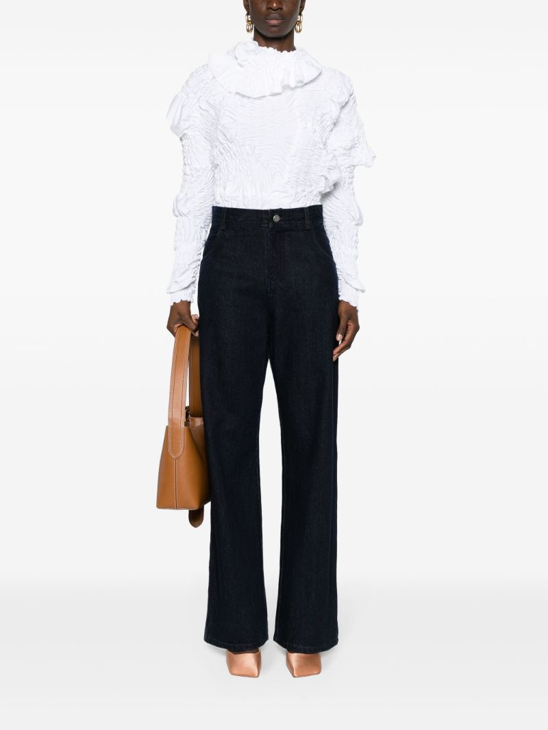 Blue Reconstruct Wide-leg Jeans