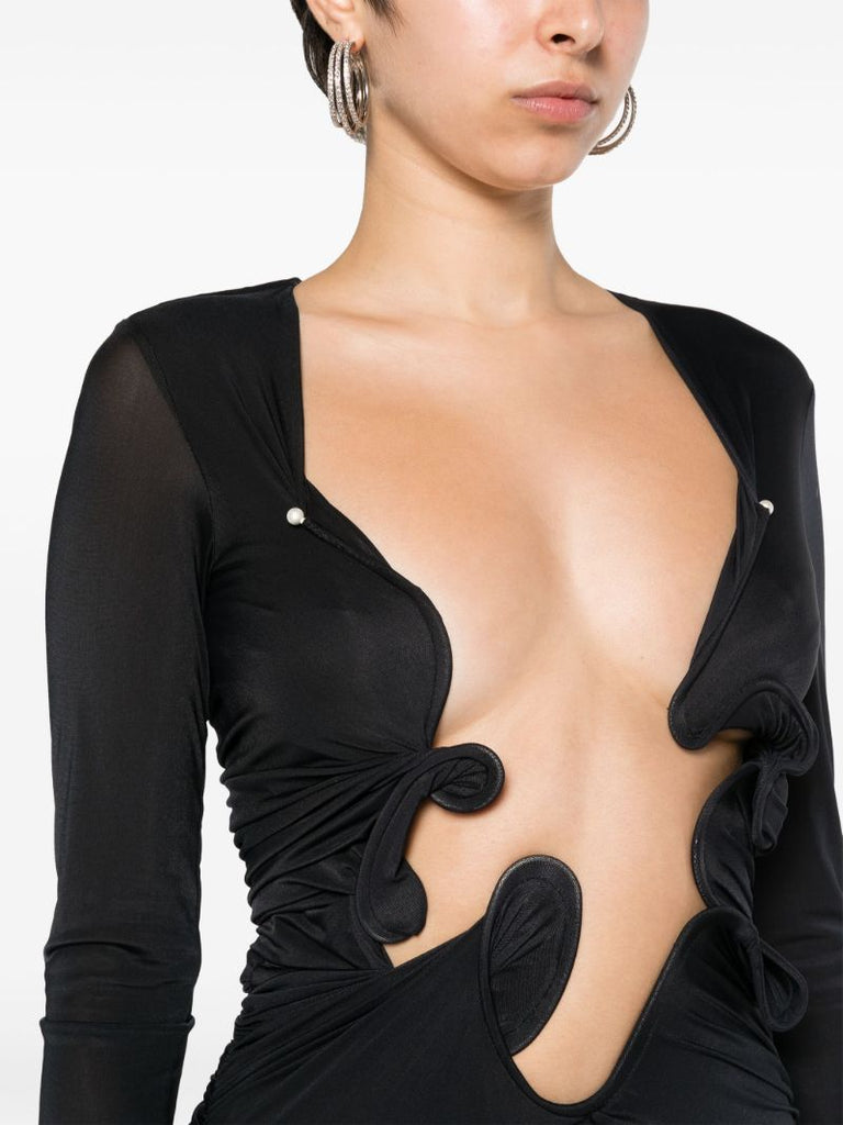 Black Moulded Venus Playsuit