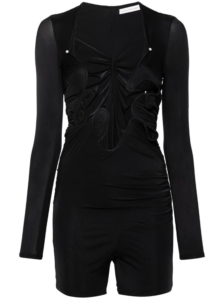 Black Moulded Venus Playsuit