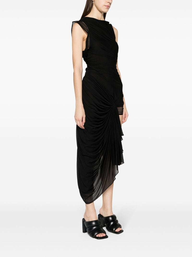 Black Galathea Asymmetric Midi Dress
