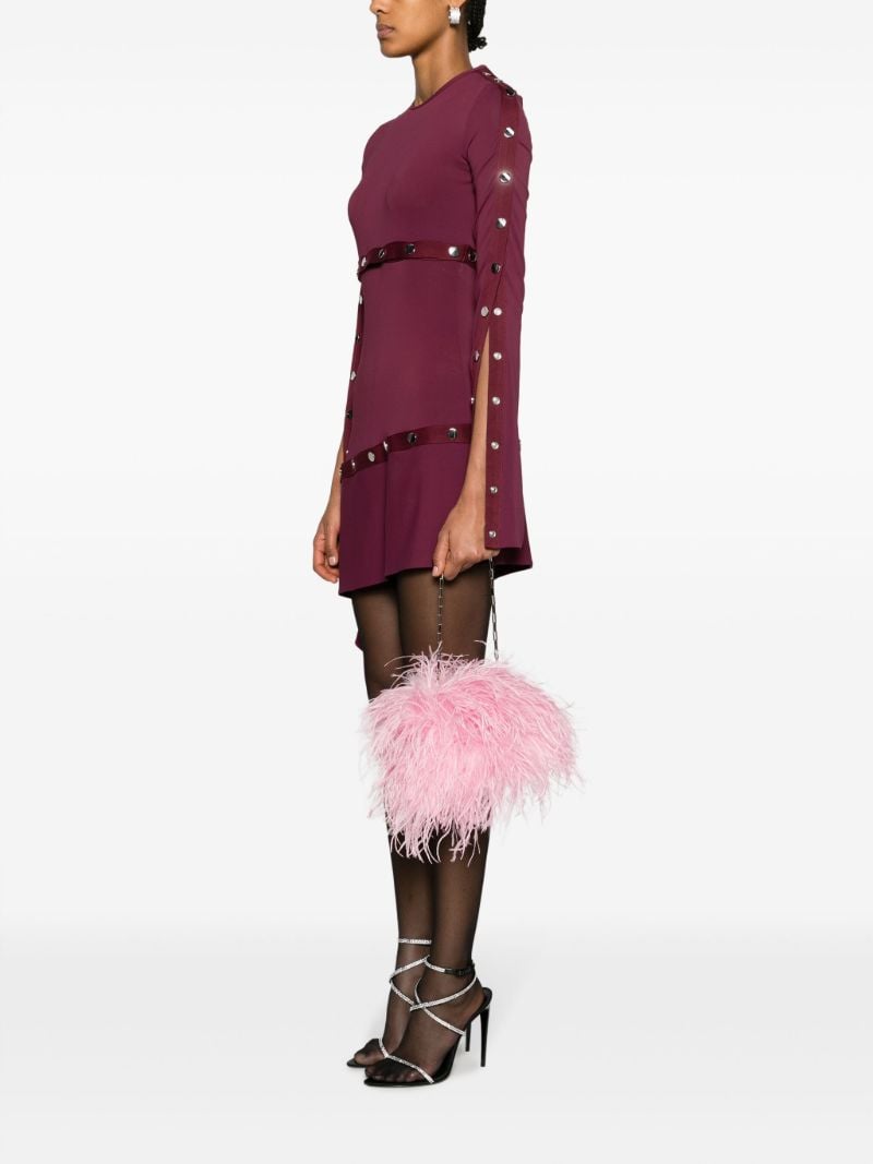 Pink Midnight Feather Clutch Bag