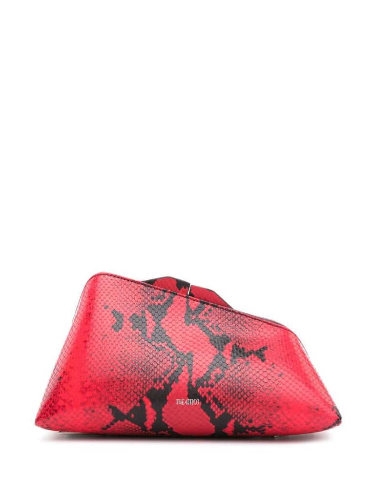 Red 8:30 Pm Snakeskin-effect Clutch Bag