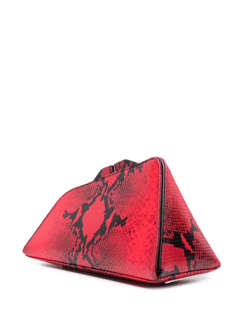 Red 8:30 Pm Snakeskin-effect Clutch Bag