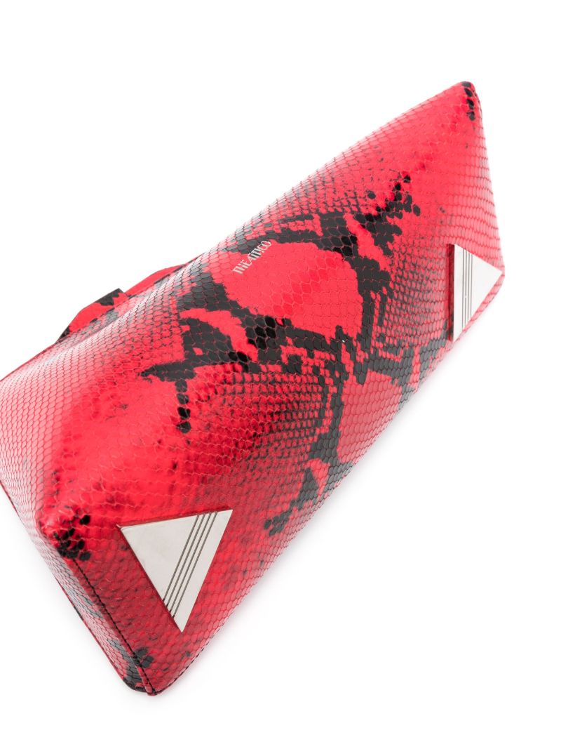 Red 8:30 Pm Snakeskin-effect Clutch Bag