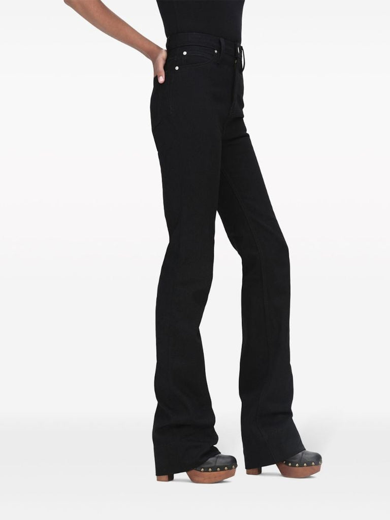 Black  Slim Stacked Straight-leg Jeans