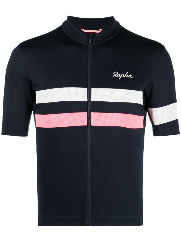 Blue Brevet Stripe Jersey Top