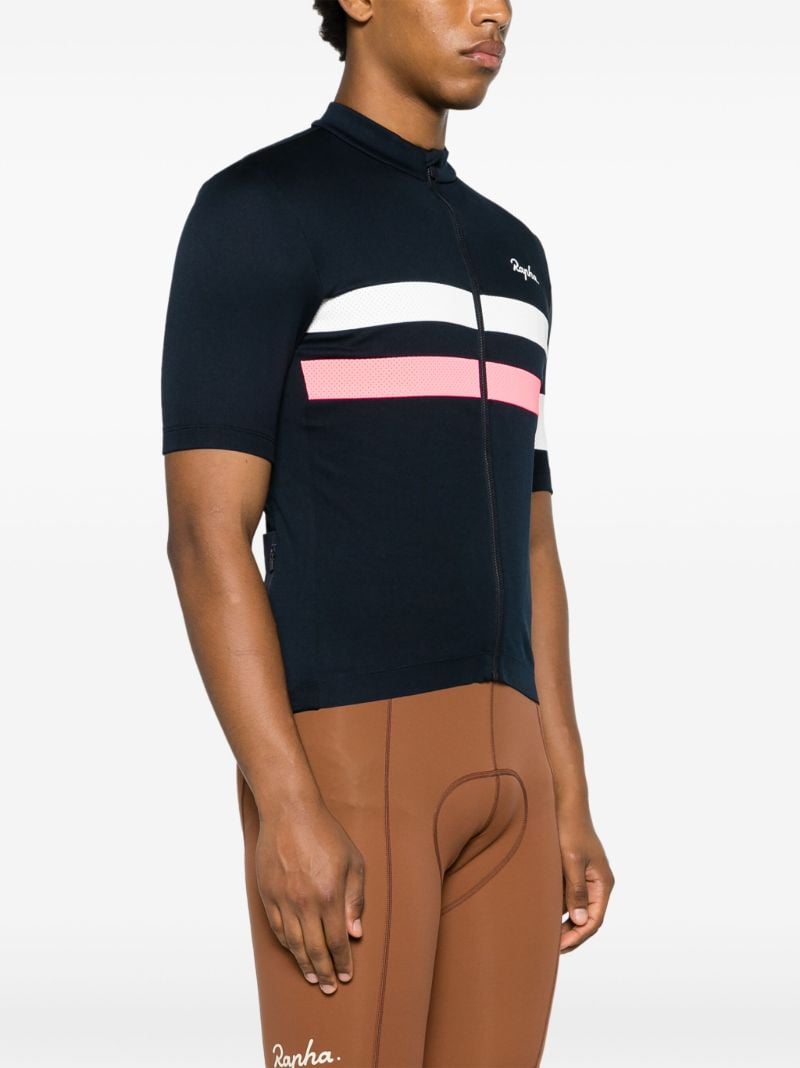 Blue Brevet Stripe Jersey Top