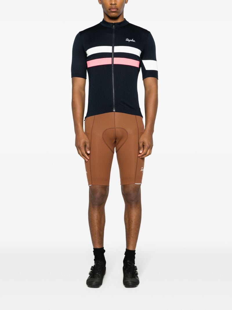 Blue Brevet Stripe Jersey Top