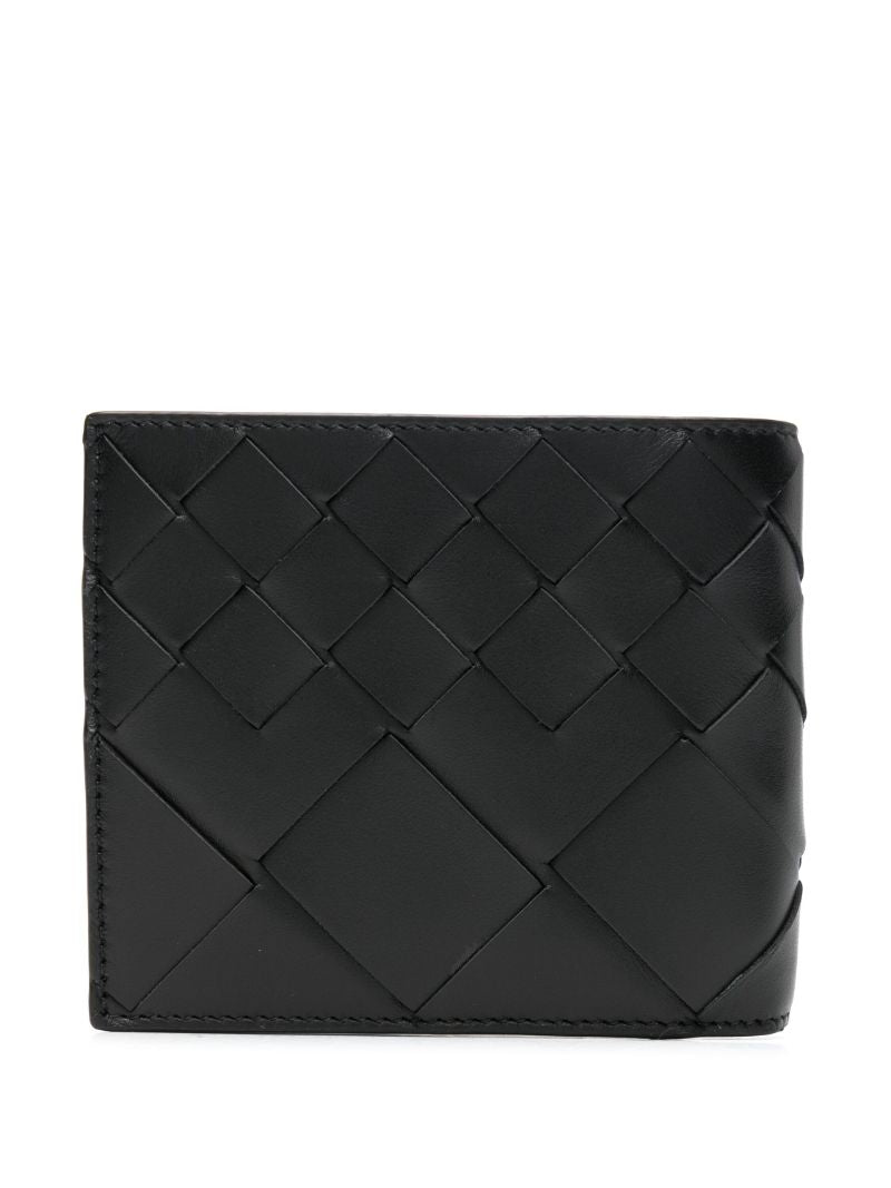 Black Intrecciato Leather Wallet