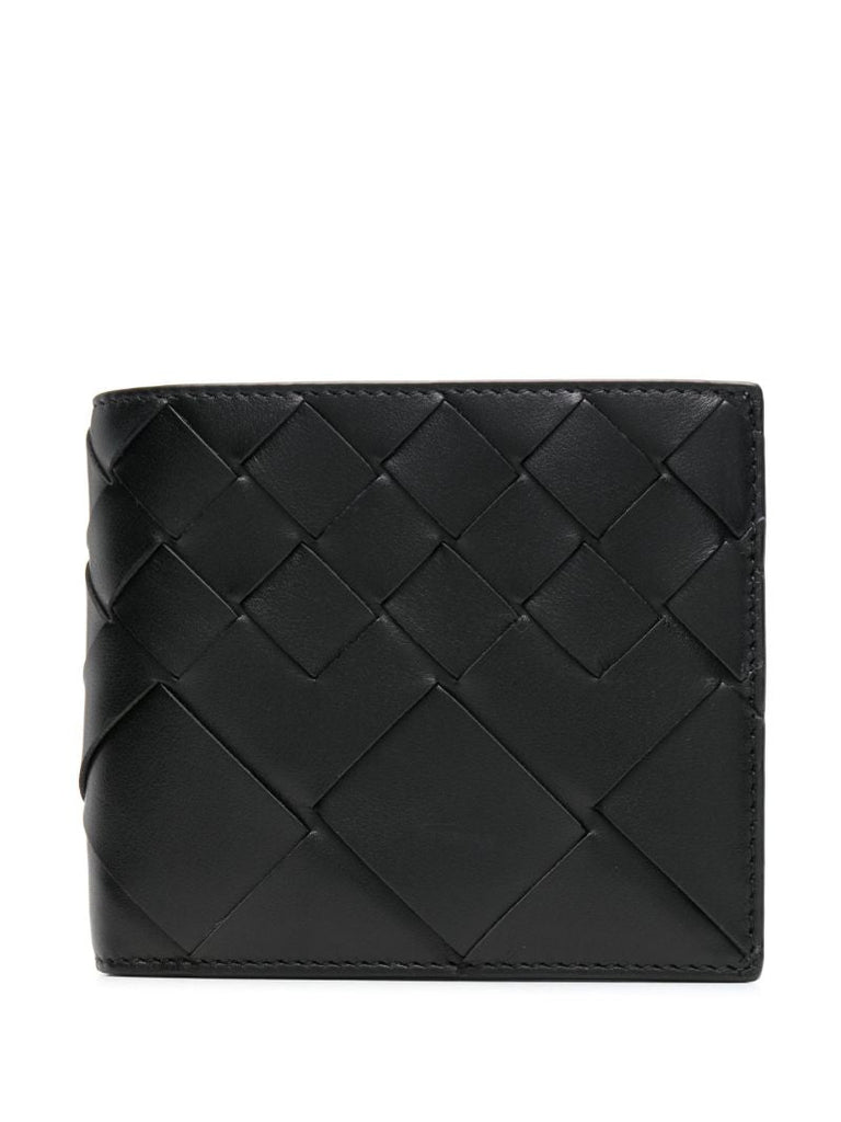 Black Intrecciato Leather Wallet