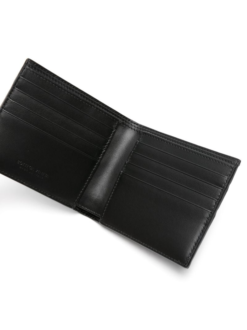 Black Intrecciato Leather Wallet