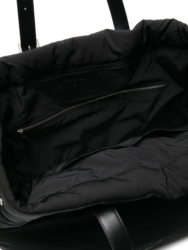 Black Intrecciato-straps Tote Bag