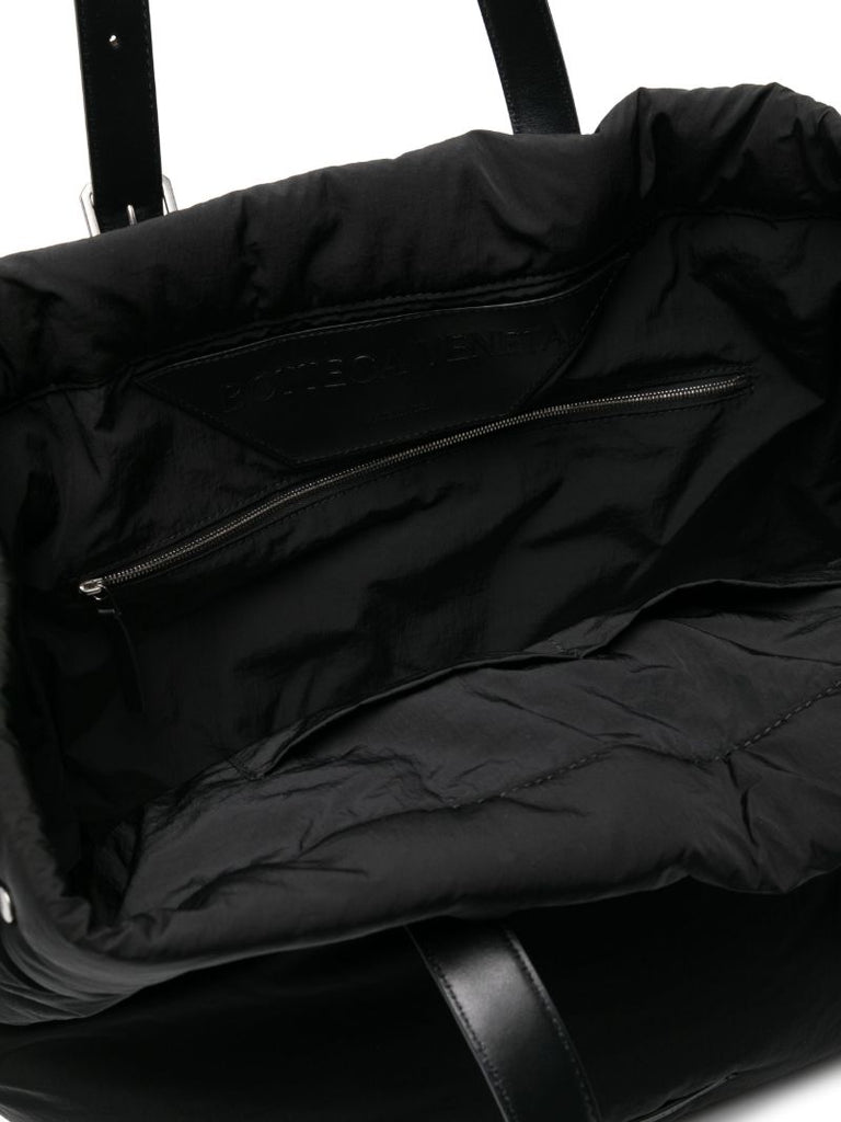 Black Intrecciato-straps Tote Bag
