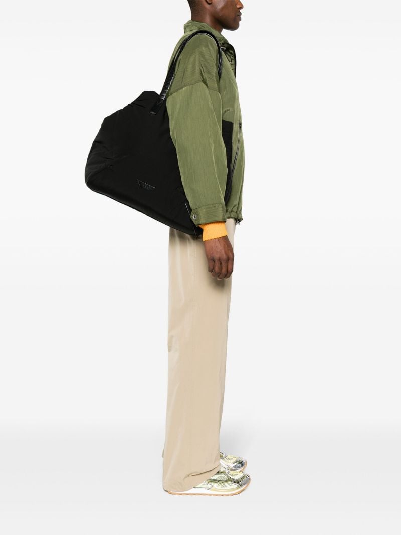 Black Intrecciato-straps Tote Bag