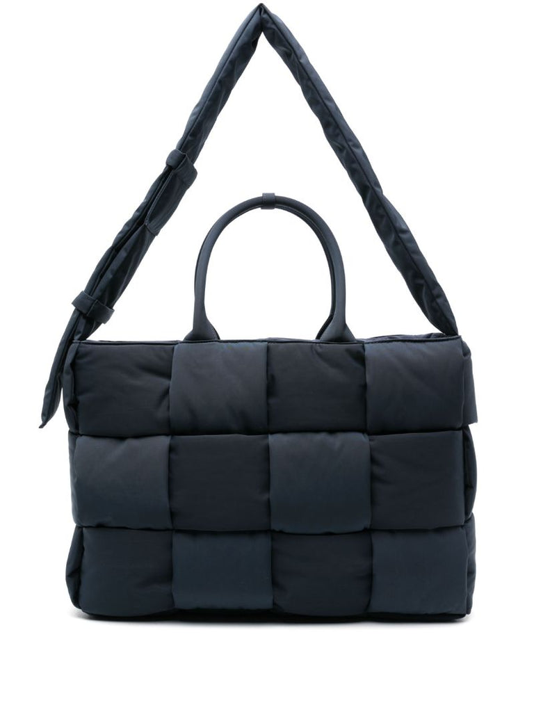 Black Padded Tech Arco Tote Bag