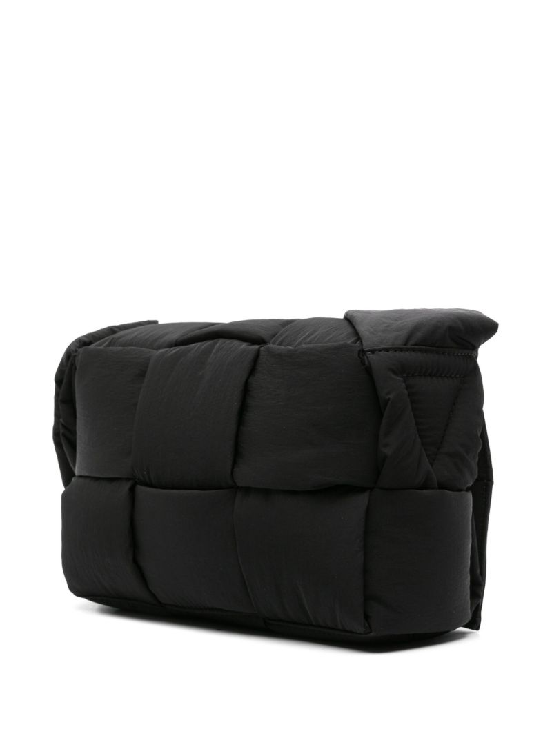 Black Padded Cassette Messenger Bag