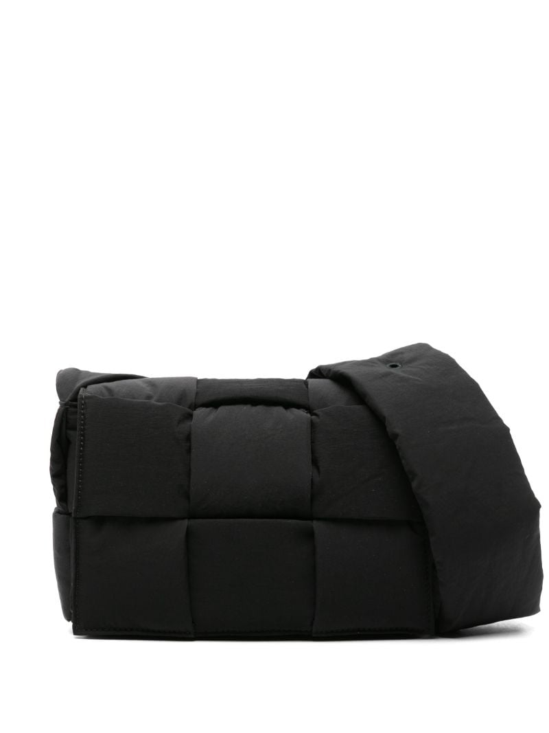 Black Padded Cassette Messenger Bag