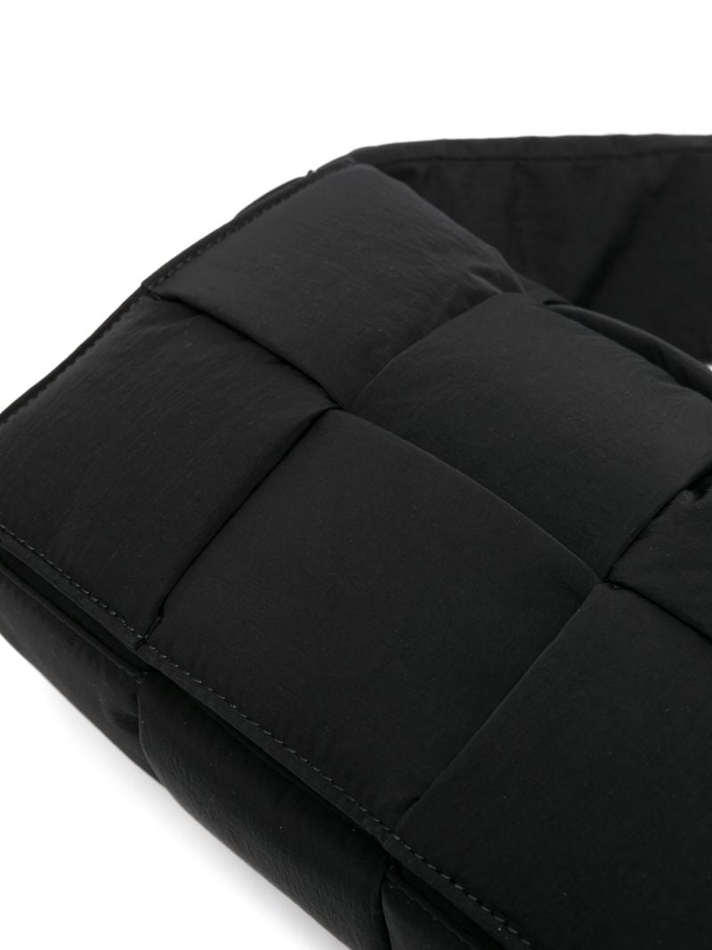 Black Padded Cassette Messenger Bag