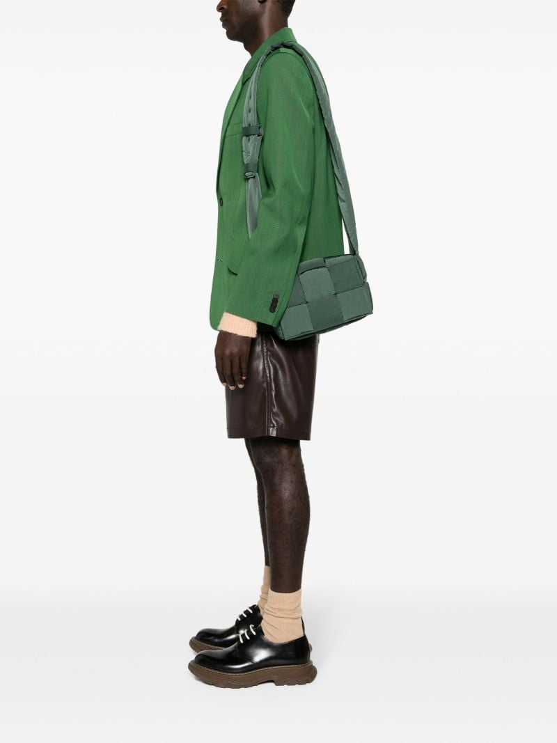 Green Small Padded Tech Cassette Cross Body Bag