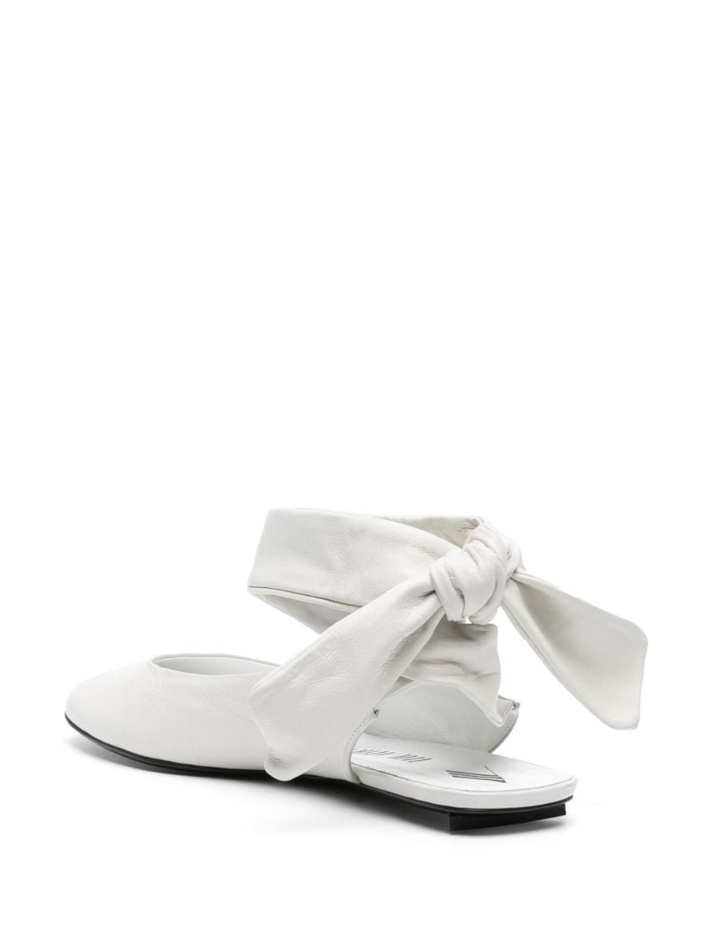 White Cloe Leather Ballet Pumps