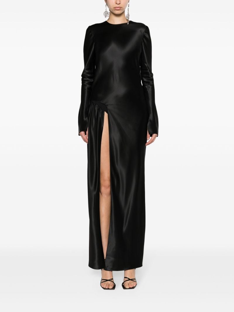 Black Palladium Cowl Back Gown