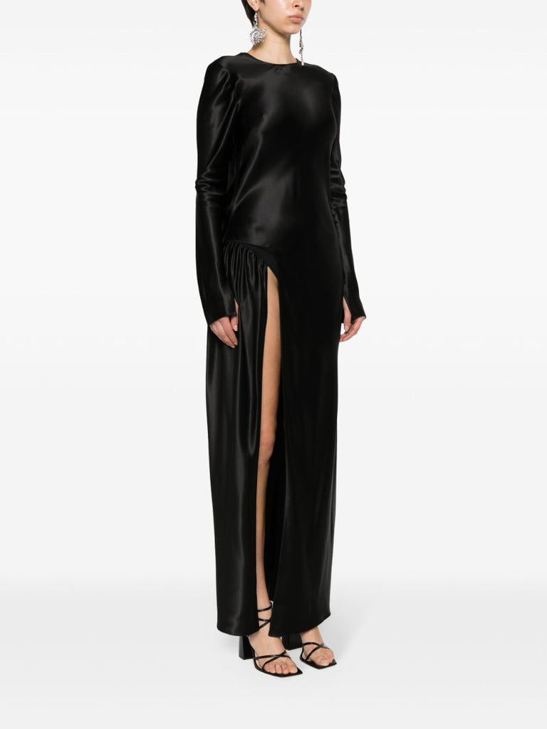 Black Palladium Cowl Back Gown