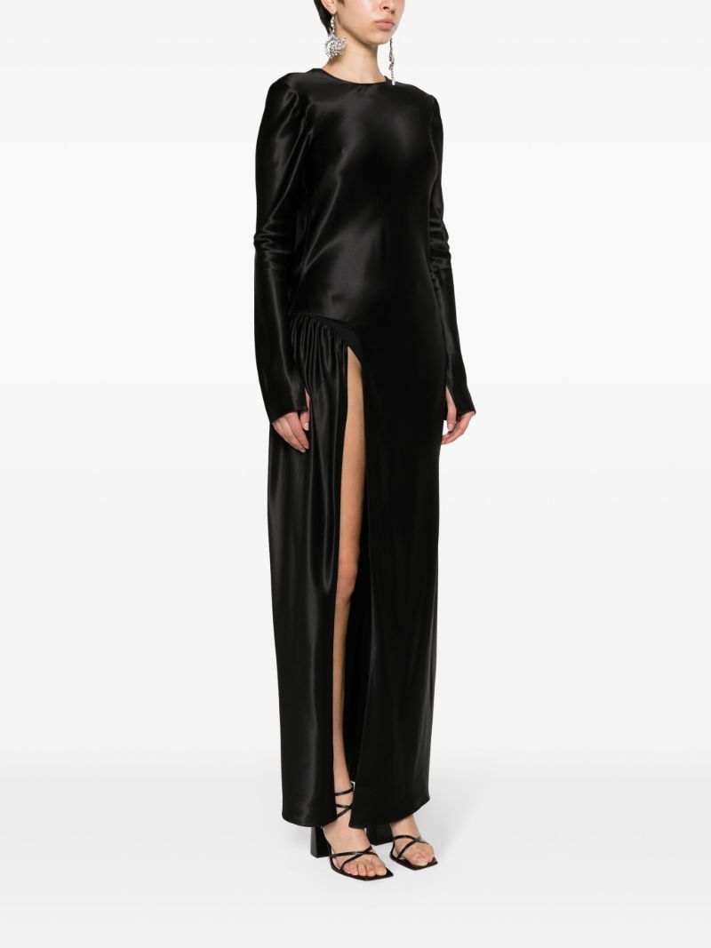 Black Palladium Cowl Back Gown